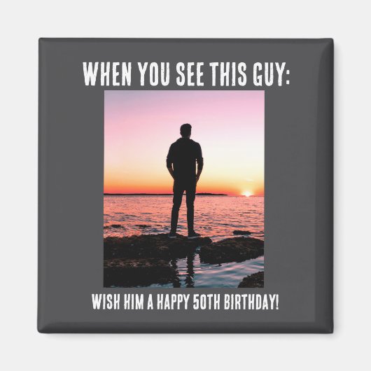 D Funny 50th Milestone Birthday Magnet (Vorne)