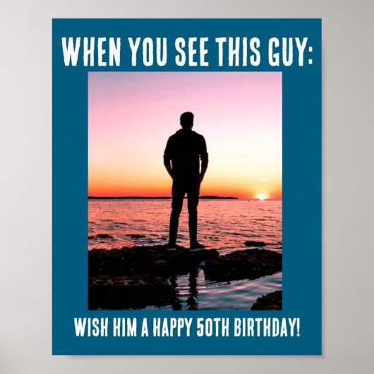 D Funny 50th Milestone Birthday  Poster (Vorne)