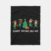 D Funny Face Photo Christmas Elf Fleecedecke (Vorderseite)