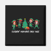 D Funny Face Photo Christmas Elf Magnet (Vorne)