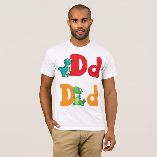 D für Dinosaurier Mens T - Shirt (Vorne ganz)