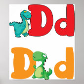 D Für Dinosaurier Poster (Vorne)
