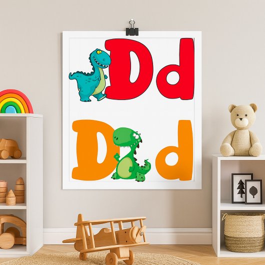D Für Dinosaurier Poster