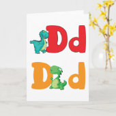 D für Grußkarten für Dinosaurier Karte (Gelbe Blume)