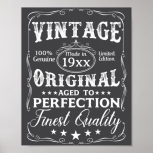 D Geburtstags Vintage gereift bis zur Vollkommenhe Poster
