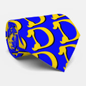 D (Gelb) Monogramm Krawatte (Gerollt)