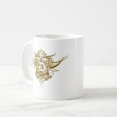 D-Goldgotische Tätowierung Kaffeetasse (Vorderseite Links)