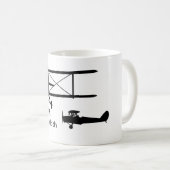 D.H. Tiger Moth Silhouette Tasse (VorderseiteRechts)