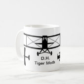 D.H. Tiger Moth Silhouette Tasse (Vorderseite Links)