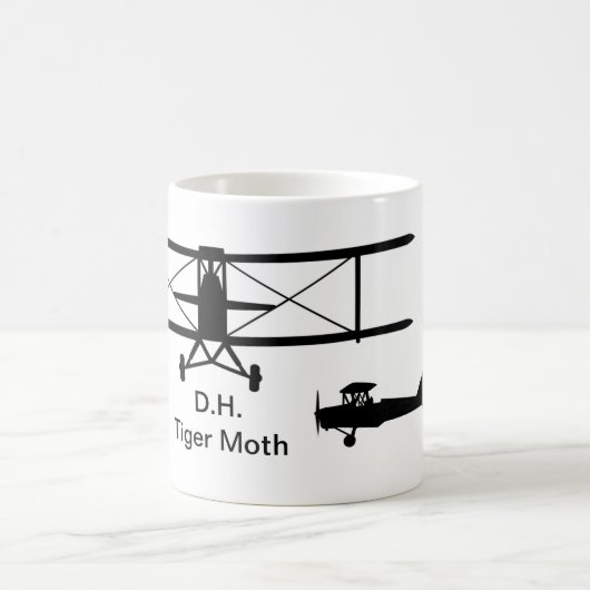 D.H. Tiger Moth Silhouette Tasse (Mittel)