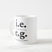 d.h. vs. z.B. Grammar Tasse Englisch Lehrer Gesche (Vorderseite Links)