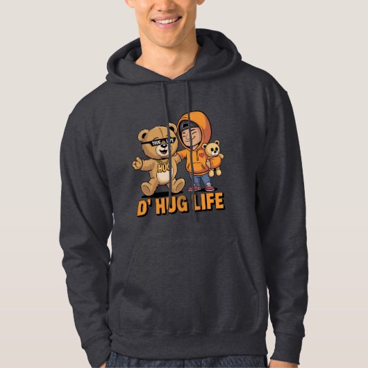D’ Hug Life Funny Teddy Bären Gangster Hoodie. Hoodie (Vorderseite)