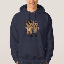 D’ Hug Life Funny Teddy Bear Gangster Hoodie