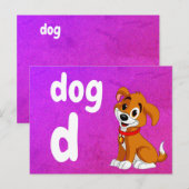 d - Hund-Flash-Karte Postkarte (Vorne/Hinten)