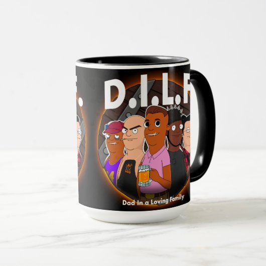 D.I.L.F. 15oz-Tasse Tasse (VorderseiteRechts)