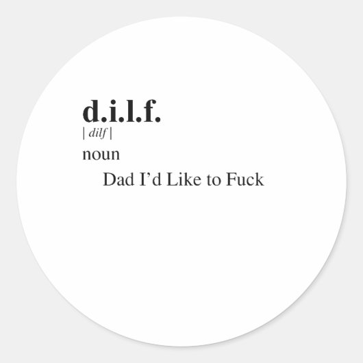 D.I.L.F. RUNDER AUFKLEBER (Vorderseite)