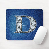 D Imitate -"Diamant Bling" auf Denim Mousepad (Mit Mouse)