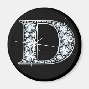 "D"-Imitate-"Diamant Bling"-Magnet Magnet
