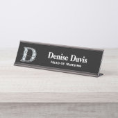 D Imitate Diamond Desk Namplate Schreibtischnamensplakette (Vorderseite )