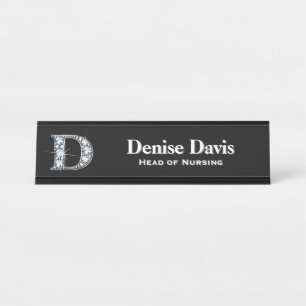 D Imitate Diamond Desk Namplate Schreibtischnamensplakette
