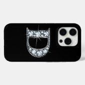 D Imitate Diamond Monogram Case-Mate iPhone Hülle (Rückseite (Horizontal))