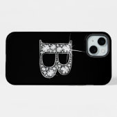 D Imitate Diamond Monogram iPhone Hülle (Rückseite (Horizontal))