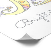 D Initial Djinda Girls Name bedeutet Poster (Ecke)