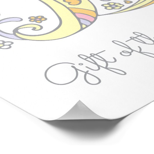 D Initial Doris Girls Name bedeutet Poster (Ecke)