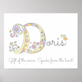 D Initial Doris Girls Name bedeutet Poster