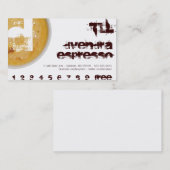 D - Initial Letter Foamy Coffee Cup Loyalty Punch Treuekarte (Vorne/Hinten)