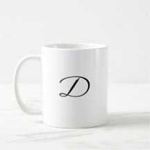 D initiales Accent Coffee Tasse-Mother's Day Gift-