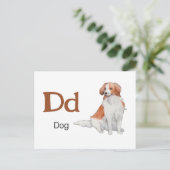 D is for Dog - Alphabet Flash Card Postkarte (Stehend Vorderseite)