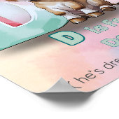 D is for Donkey – Dreamy and Determined ABC Poster (Ecke)