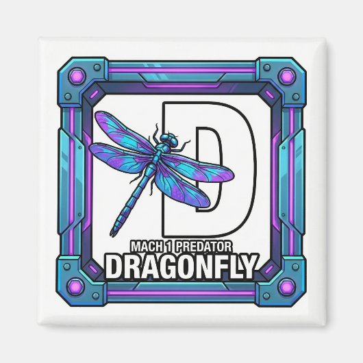 D is for Dragonfly – GTA Style ABC Learning Magnet (Vorne)