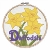 D ist für Daffodils Felt Look Blume Aufkleber (Vorderseite)