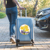 D ist für Daffodils Felt Look Blume Aufkleber (Koffer Insitu)