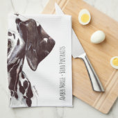 D ist für Dalmatiner - Leber und Weiß Handtuch (Viertel Falte)