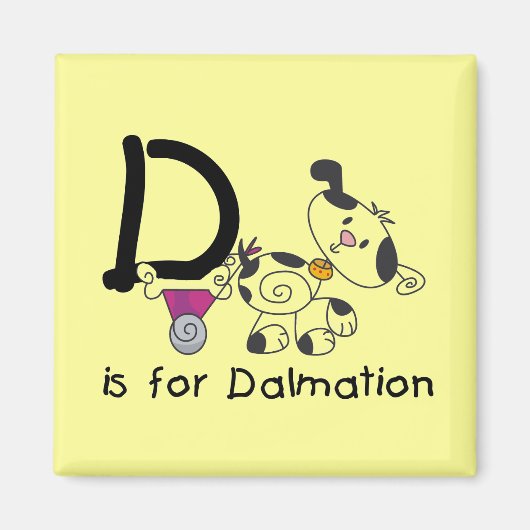 D ist für Dalmation T-Shirts und Geschenke Magnet (Vorne)