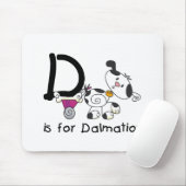 D ist für Dalmation T-Shirts und Geschenke Mousepad (Mit Mouse)