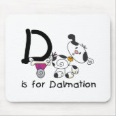 D ist für Dalmation T-Shirts und Geschenke Mousepad (Vorne)