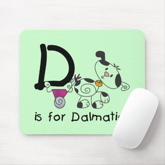 D ist für Dalmation T-Shirts und Geschenke Mousepad (Mit Mouse)