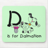 D ist für Dalmation T-Shirts und Geschenke Mousepad (Vorne)