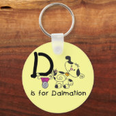 D ist für Dalmation T-Shirts und Geschenke Schlüsselanhänger (Vorderseite)