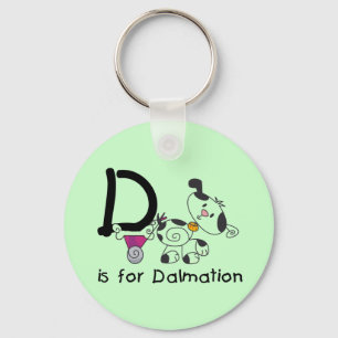 D ist für Dalmation T-Shirts und Geschenke Schlüsselanhänger