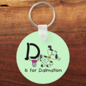 D ist für Dalmation T-Shirts und Geschenke Schlüsselanhänger (Vorderseite)