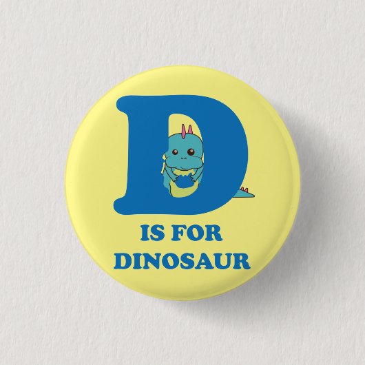 d ist für Dinosaurier_2 gelbe Creme Button (Vorderseite)