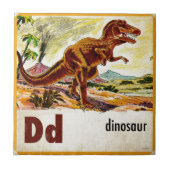 D ist für Dinosaurier Fliese (Vorderseite)