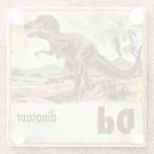 D ist für Dinosaurier Glasuntersetzer (Rückseite)