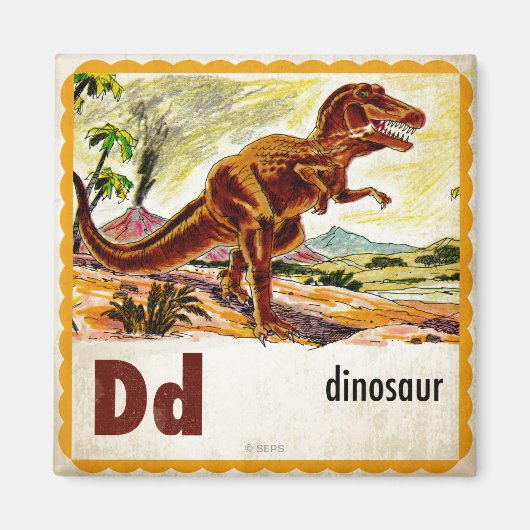 D ist für Dinosaurier Magnet (Vorne)