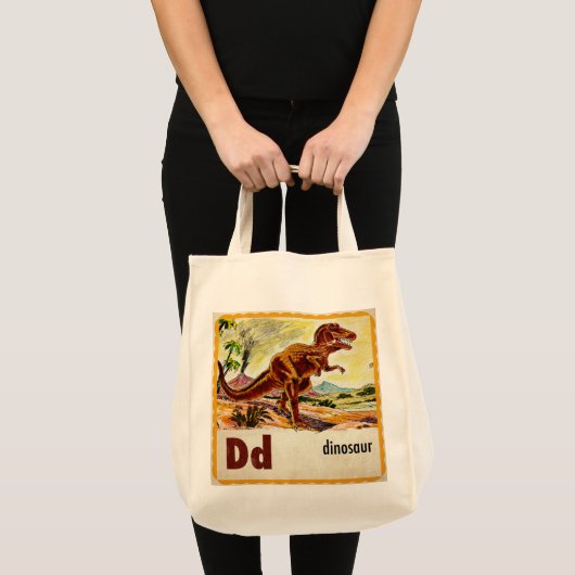 D ist für Dinosaurier Tragetasche (Vorderseite (Produkt))